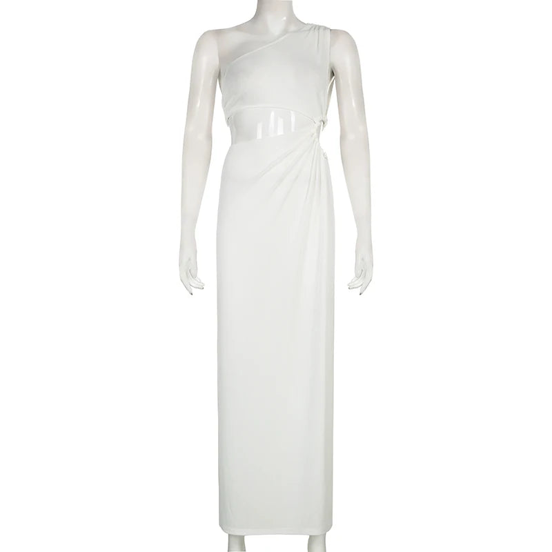 Elegant Asymmetrical Maxi Dress with Side Split for Women - Image 12
