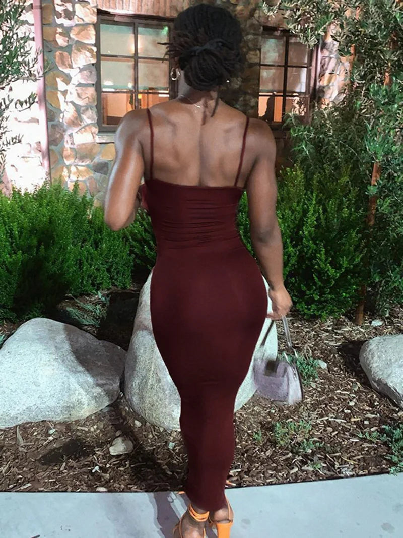 Summer Spaghetti Strap Bodycon Dress - Slim Fit & Backless - Image 8