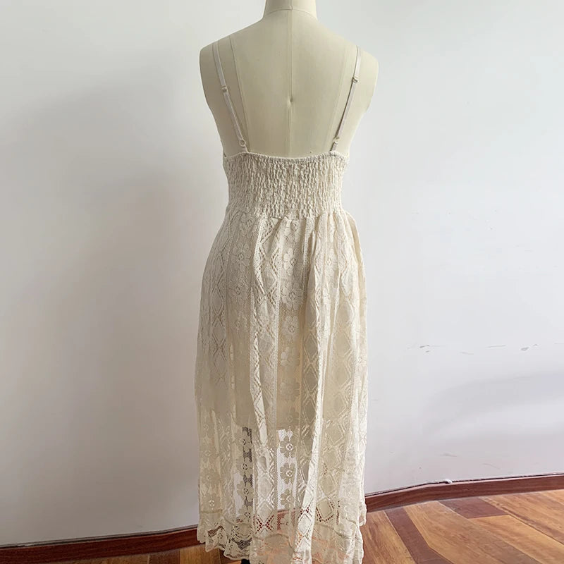 Elegant Off-Shoulder Lace Summer Dress for Women - Image 17