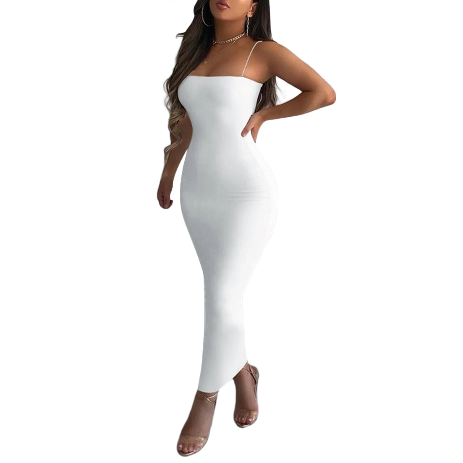 Summer Spaghetti Strap Bodycon Dress - Slim Fit & Backless - Image 10