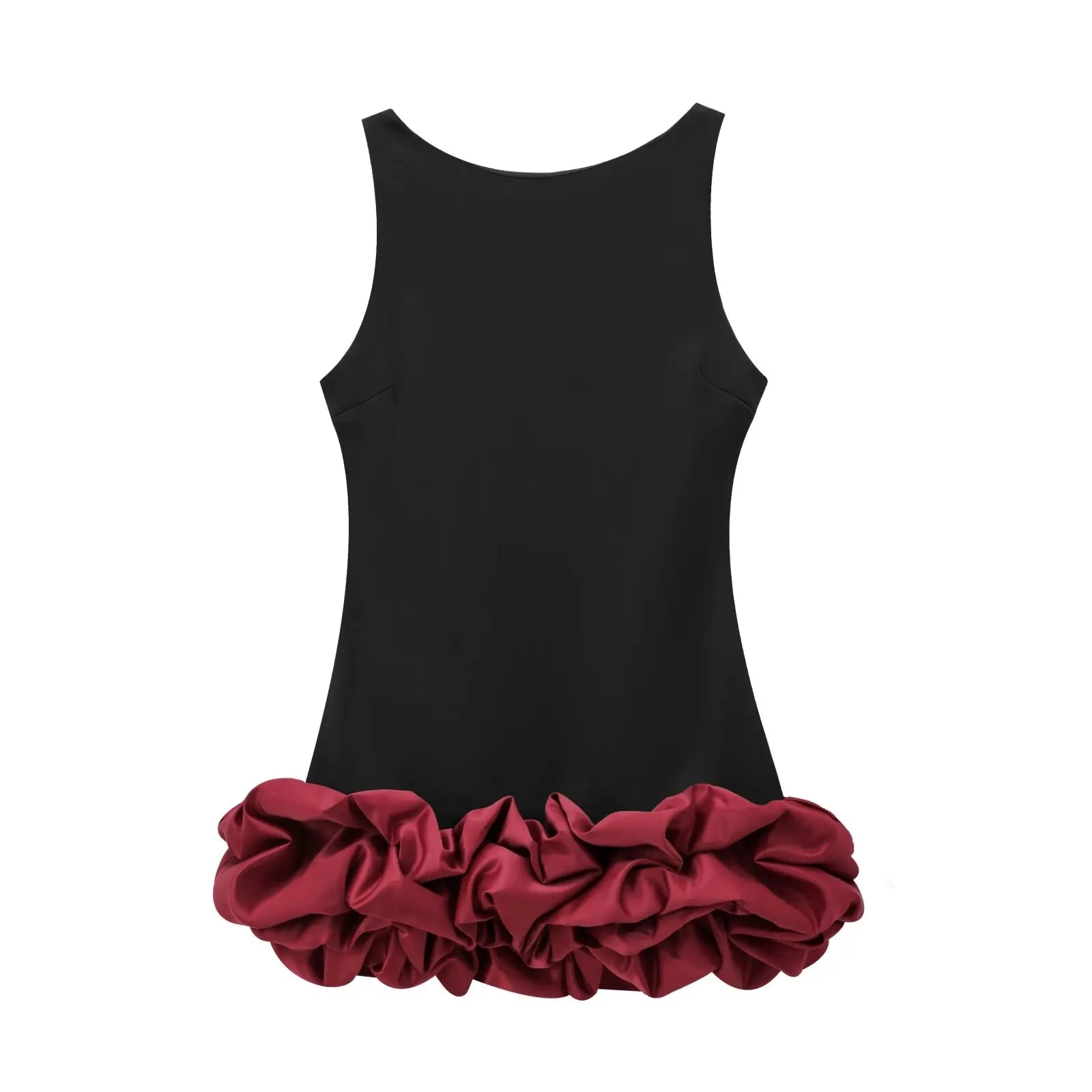 Elegant Backless Sleeveless Mini Dress with Fold Decor Detail - Image 18