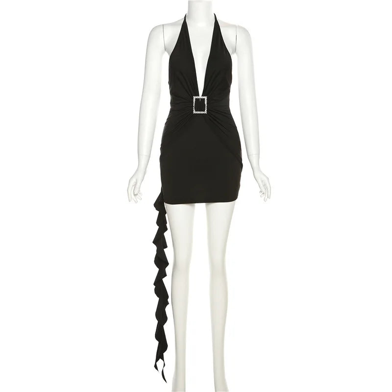 Asymmetrical Pleated Mini Dress for Summer Nights - Image 8