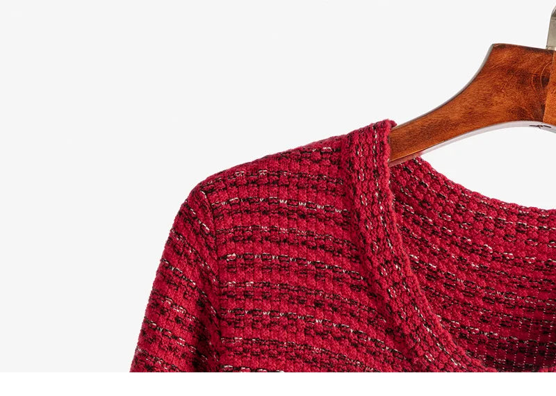Chic Long Sleeve Striped Knitted Pullover for Women - Image 17