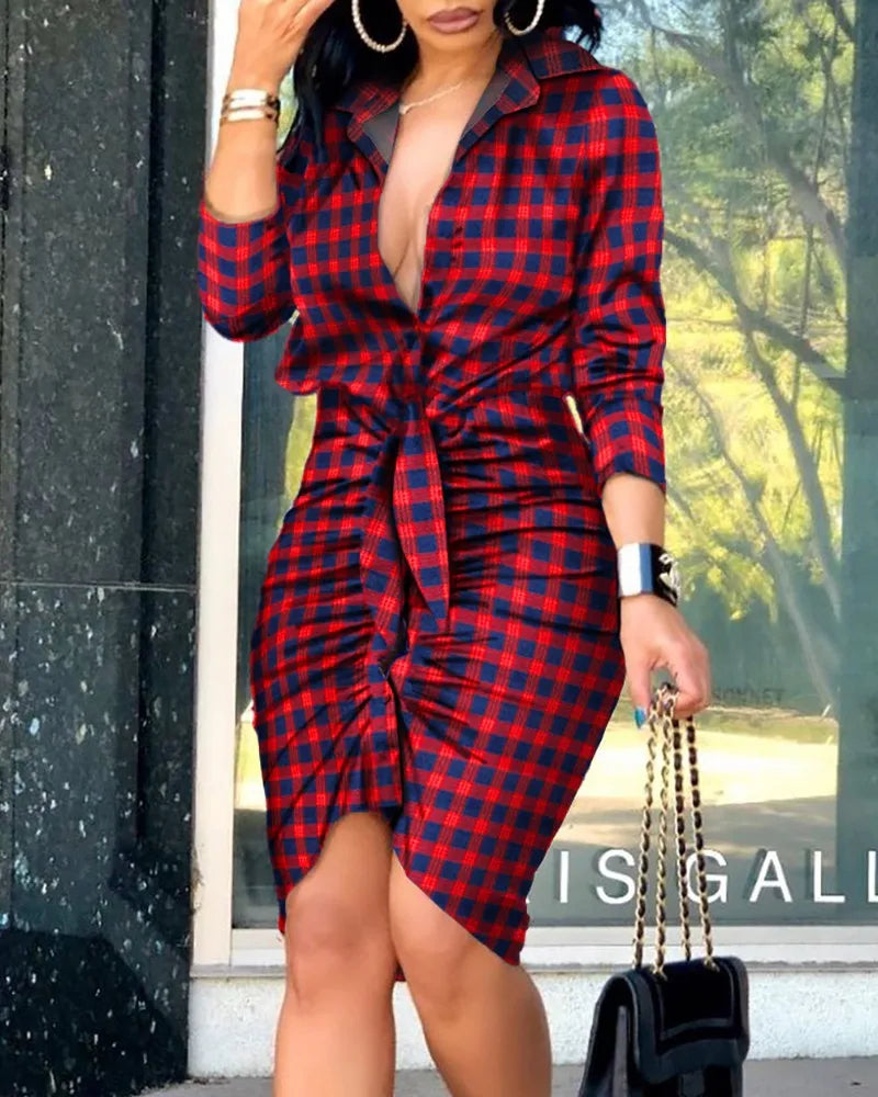 Elegant Deep V-Neck Bodycon Mini Dress for Women - Image 22