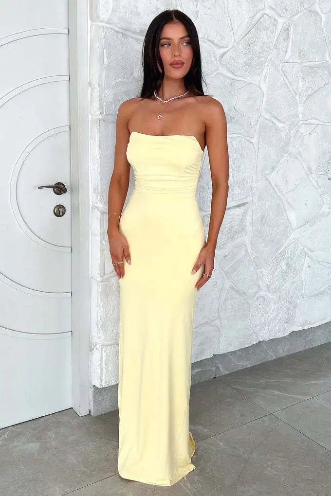 Elegant Sleeveless Lace-Up Bodycon Maxi Dress for Women - Image 12