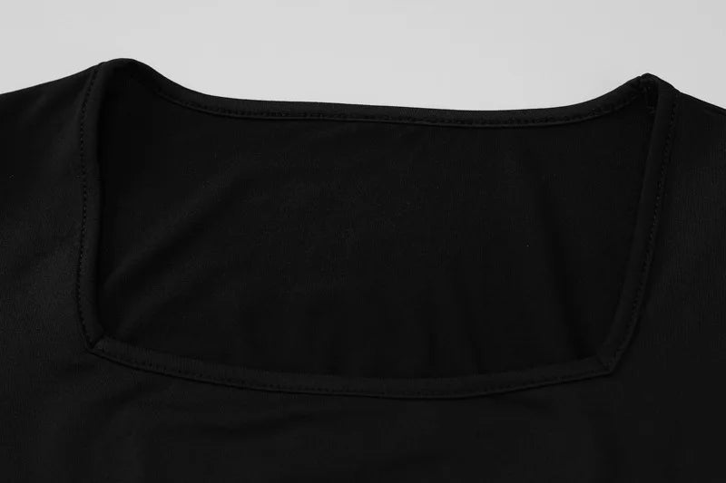 Autumn Slim Fit Backless Lace-Up Long Sleeve Dress - Image 4