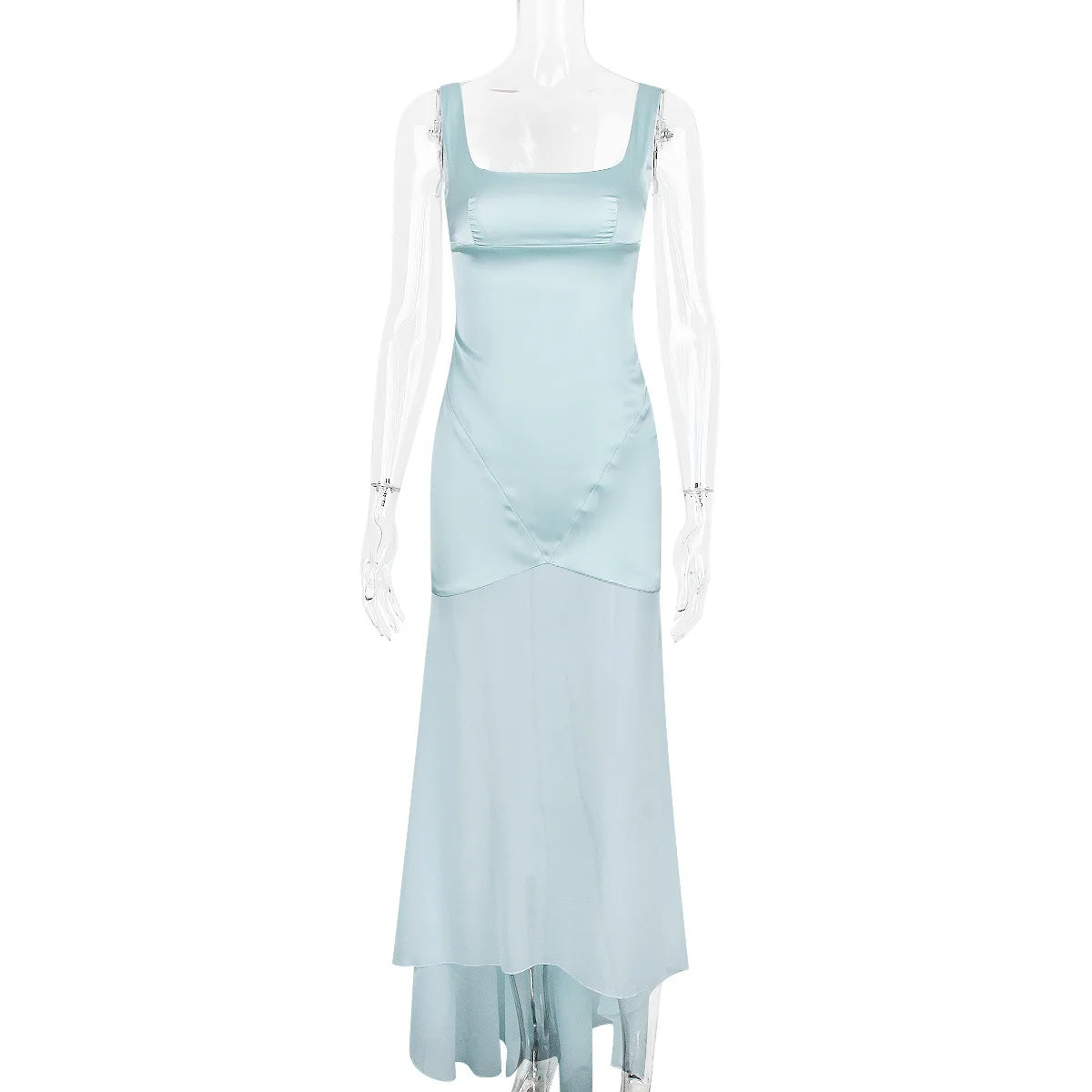 Elegant Spring Chiffon Splicing Dress for Women - Image 28