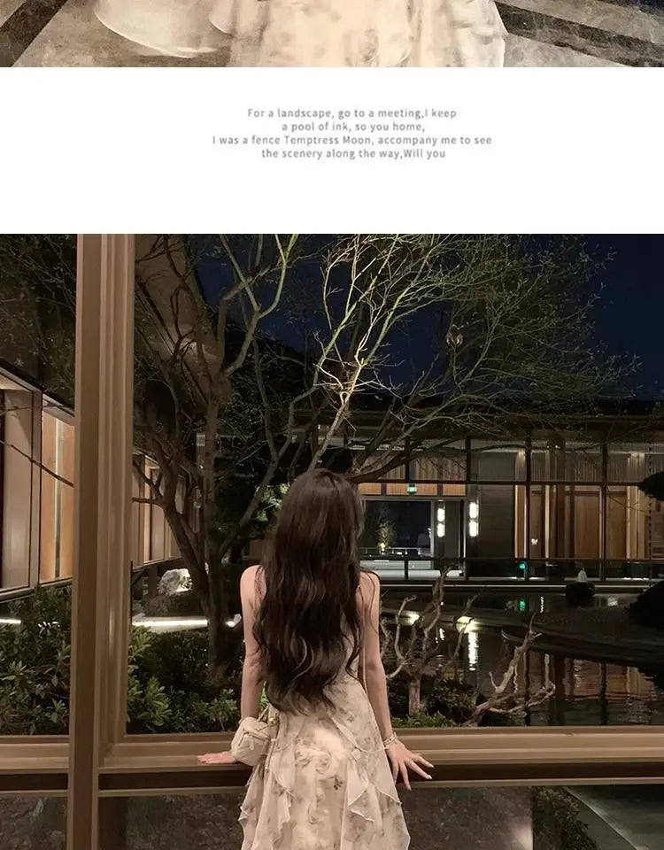 Elegant Long Floral Chiffon Midi Dress for Women - Image 19