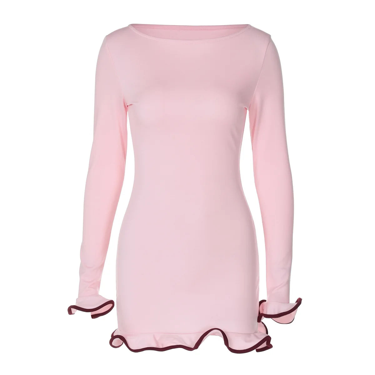 Elegant Long Sleeve Mini Dress for Fall & Winter - Image 12