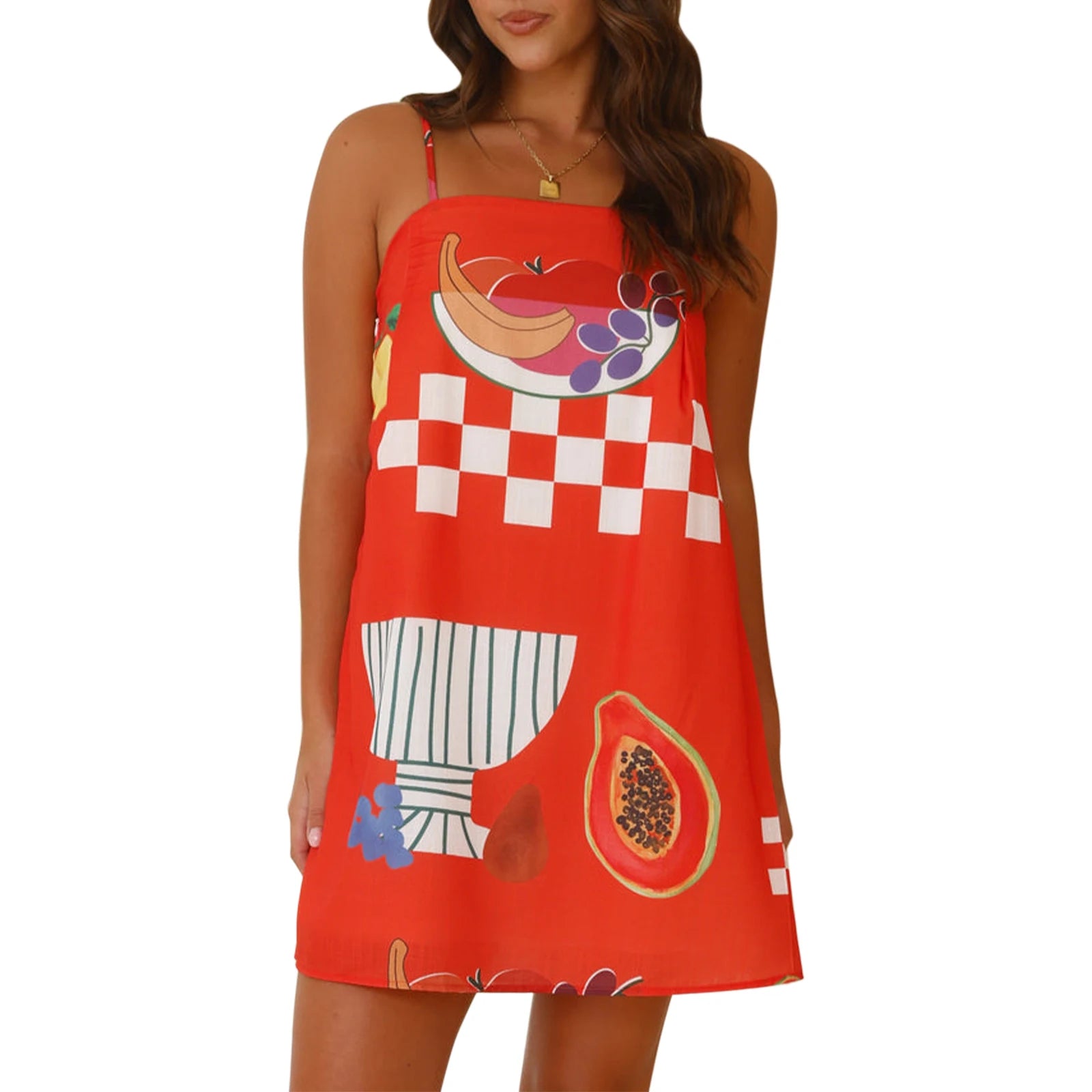 Colorful Boho A-Line Spaghetti Strap Mini Dress - Image 16