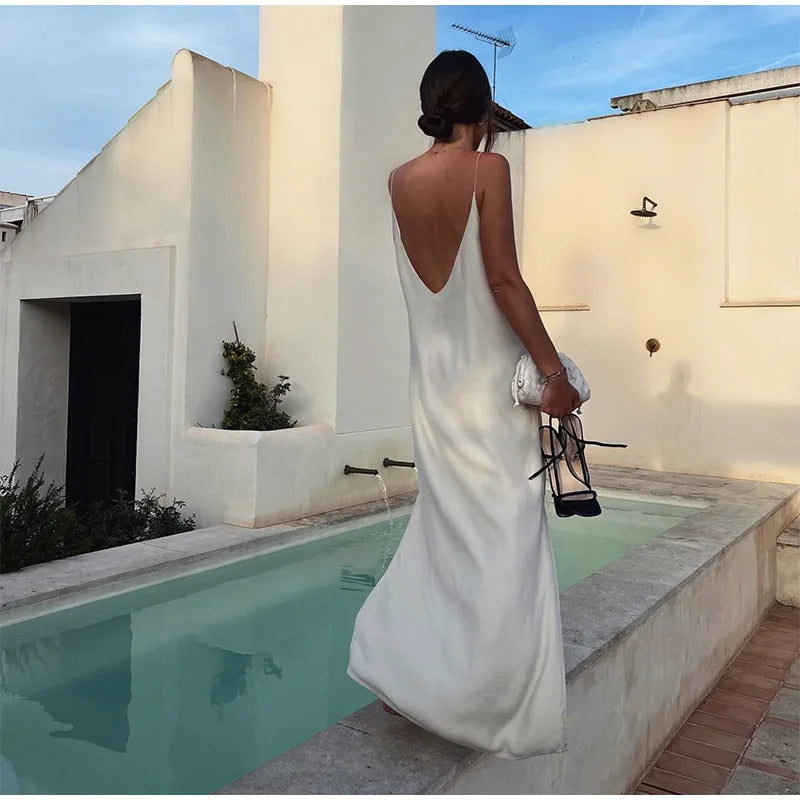 Chic Backless Side Split Maxi Dress for Women - Image 14