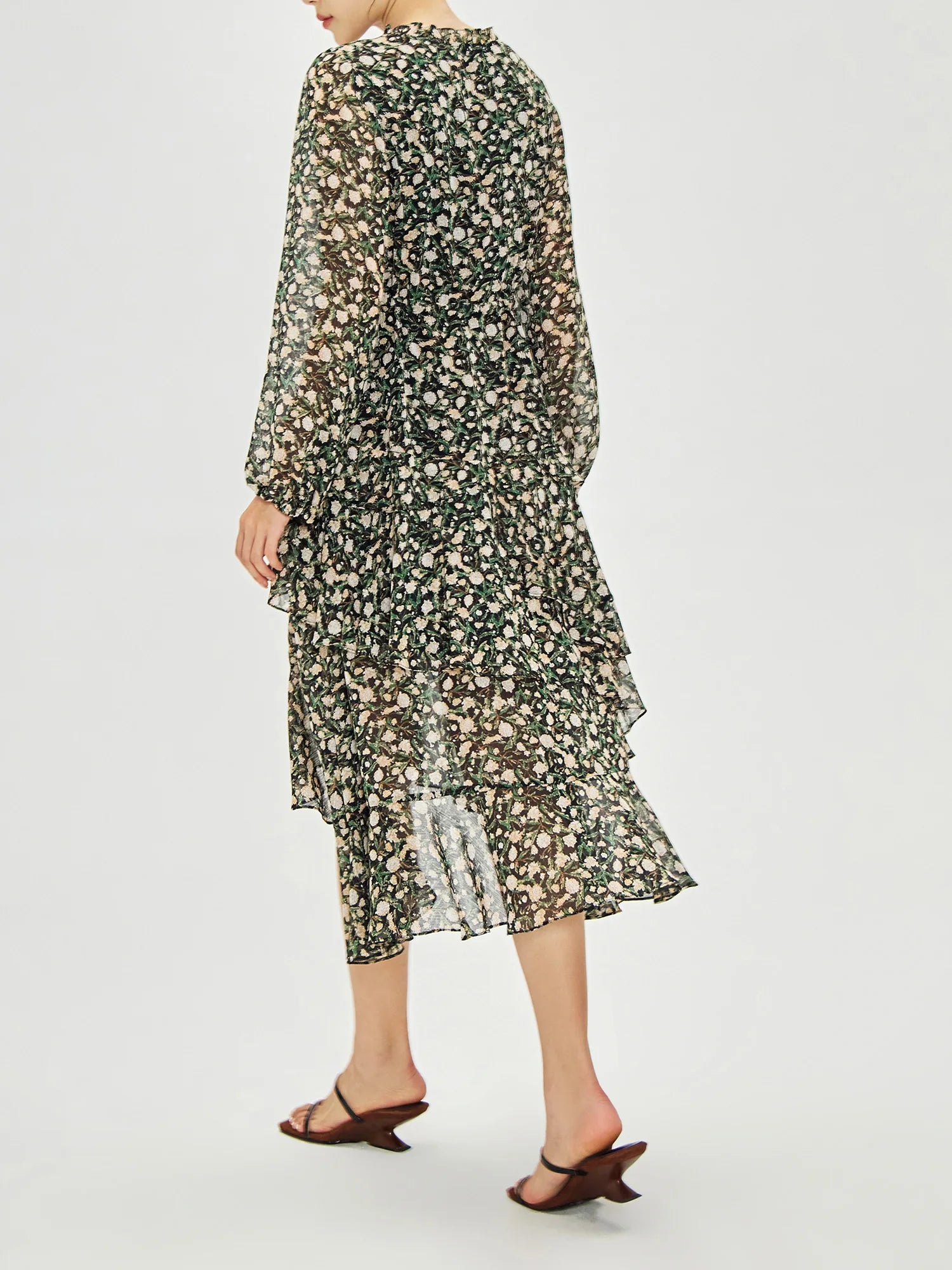 Elegant Retro Floral Autumn Dress for Women - Image 5