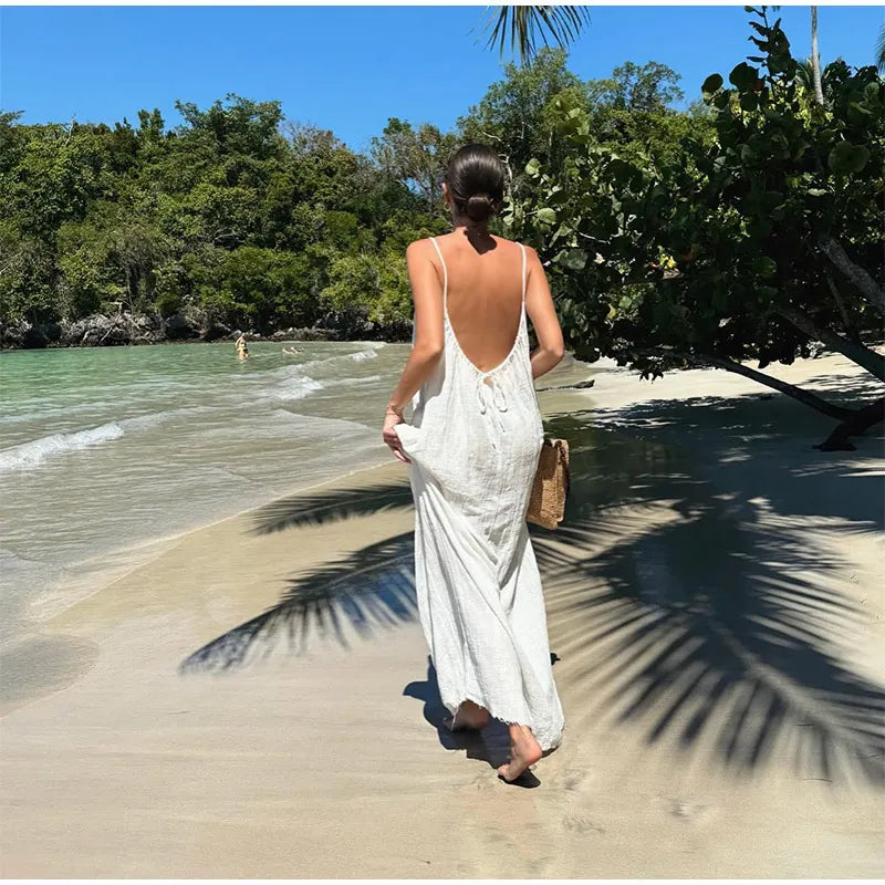 Chic Backless Side Split Maxi Dress for Women - Image 18