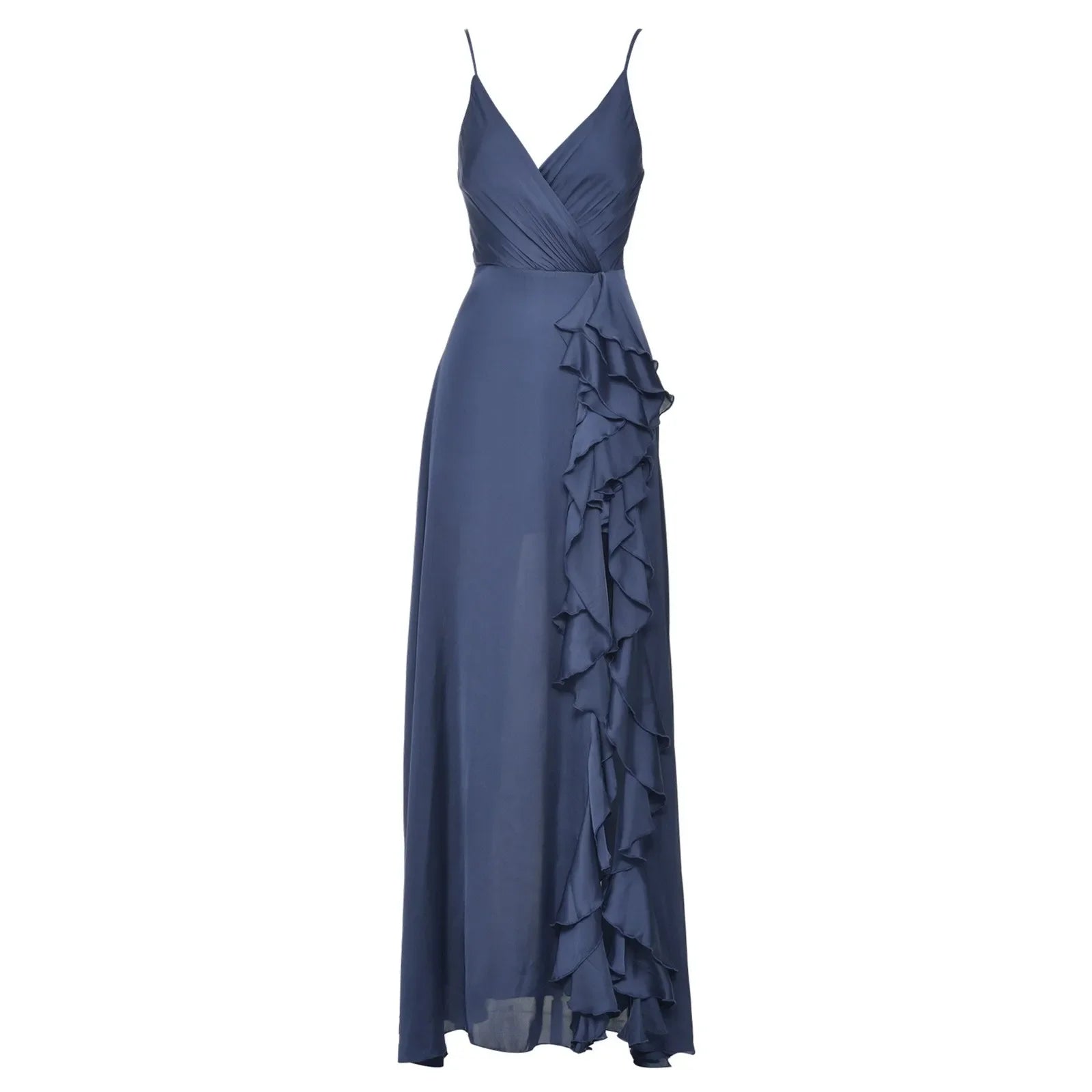 Maxi Dress with Ruffle Hem and Deep V-Neck - Summer Beach Party - Image 16