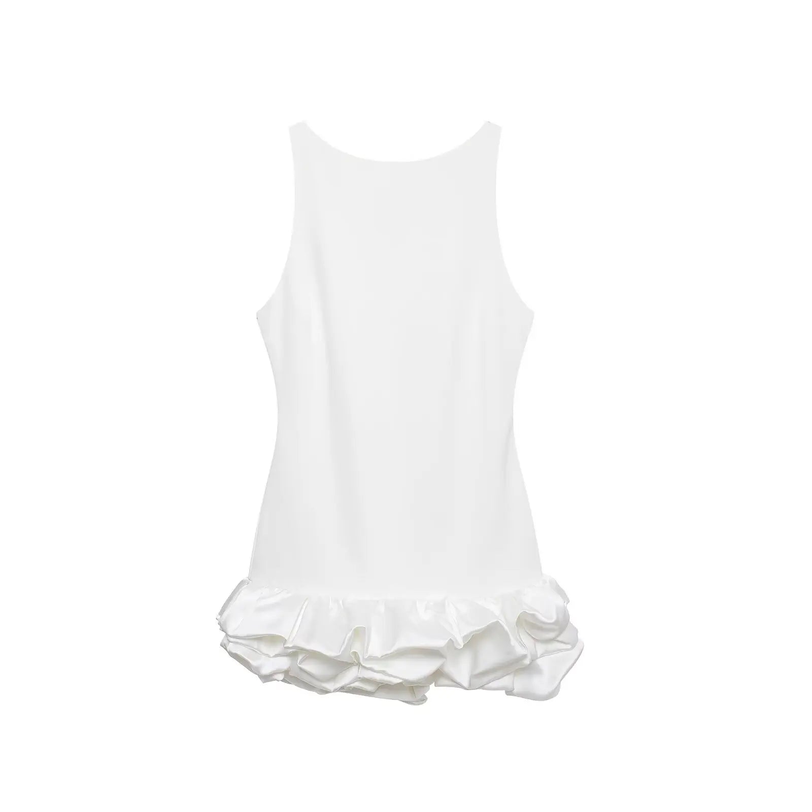 Elegant Backless Sleeveless Mini Dress with Fold Decor Detail - Image 27