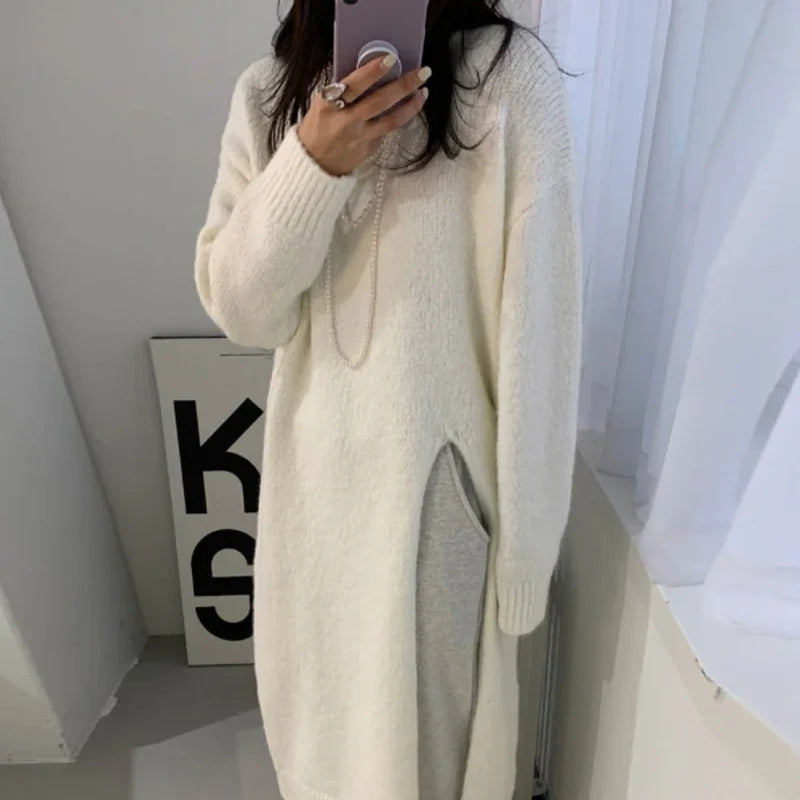 Women's V Neck Knit Bodycon Dress - Cozy & Stylish - Image 15