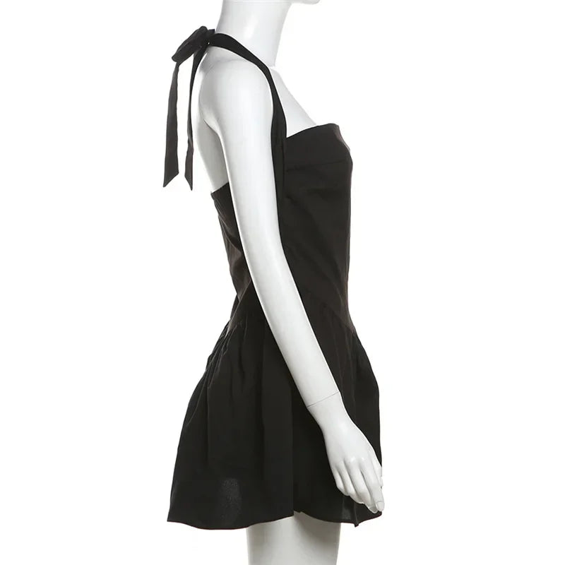 Sexy Backless A-Line Mini Halter Dress for Women - Image 18