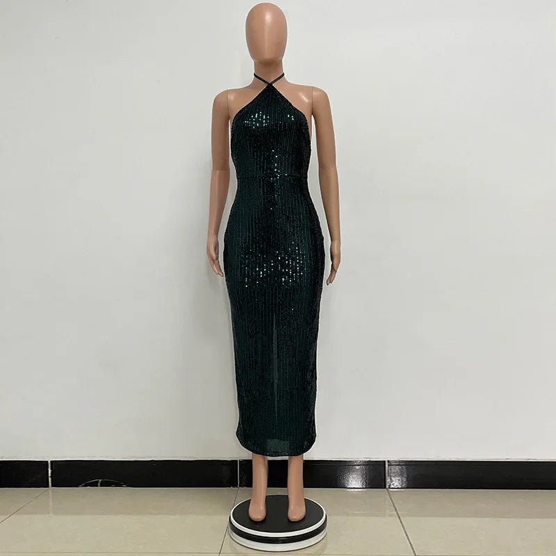 Elegant Sequin Long Dress for Weddings and Prom - Image 33