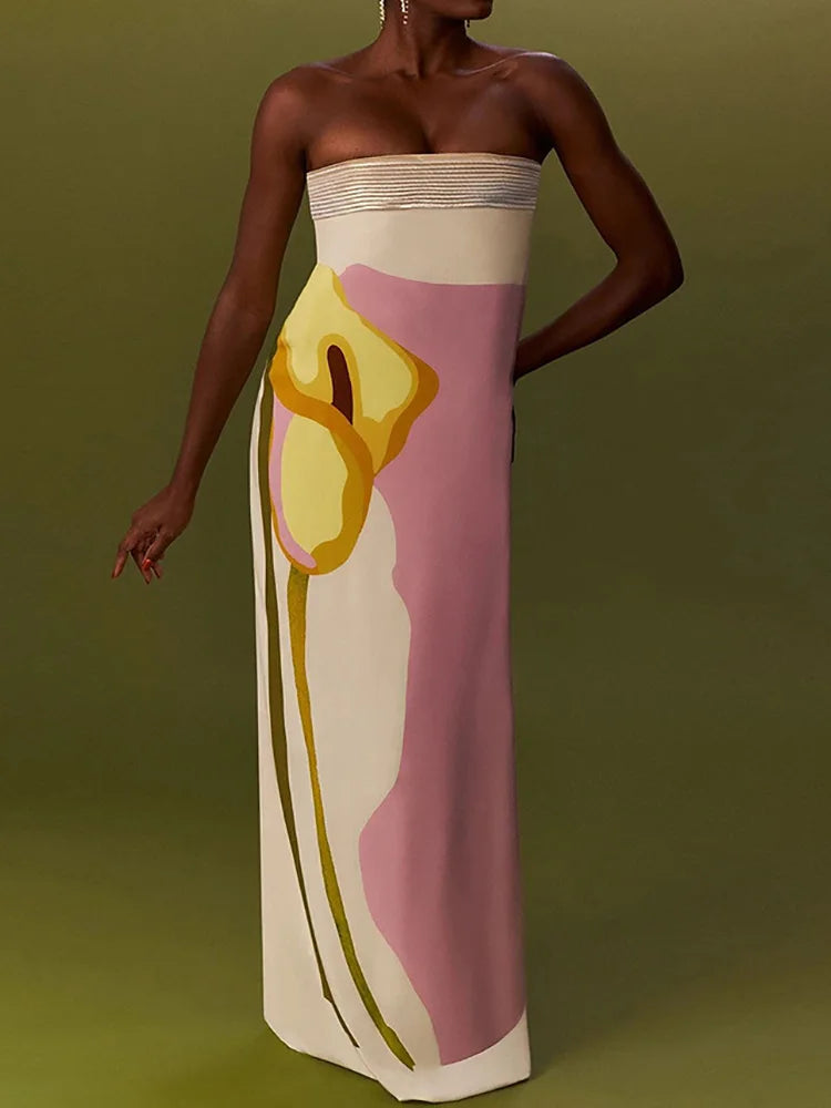 Elegant Strapless Maxi Dress for Women - Summer Style - Image 8