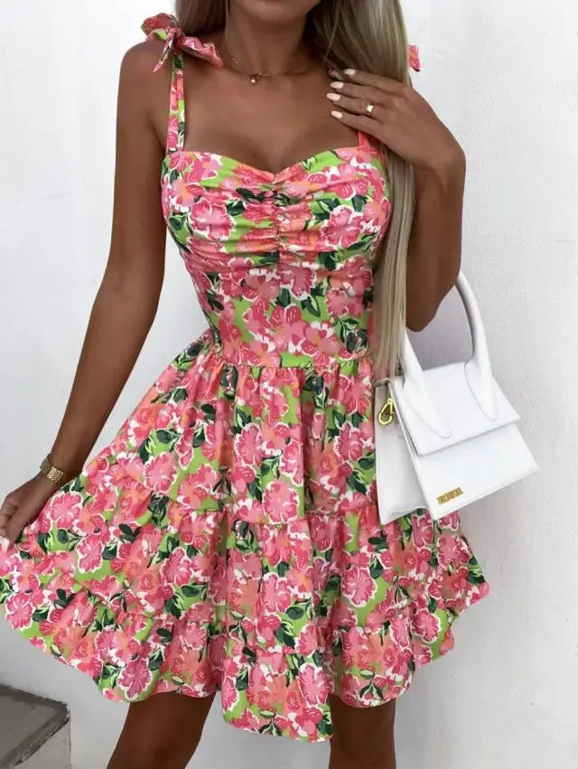Floral Mini Boho Dress for Women - Sleeveless & Stylish - Image 23
