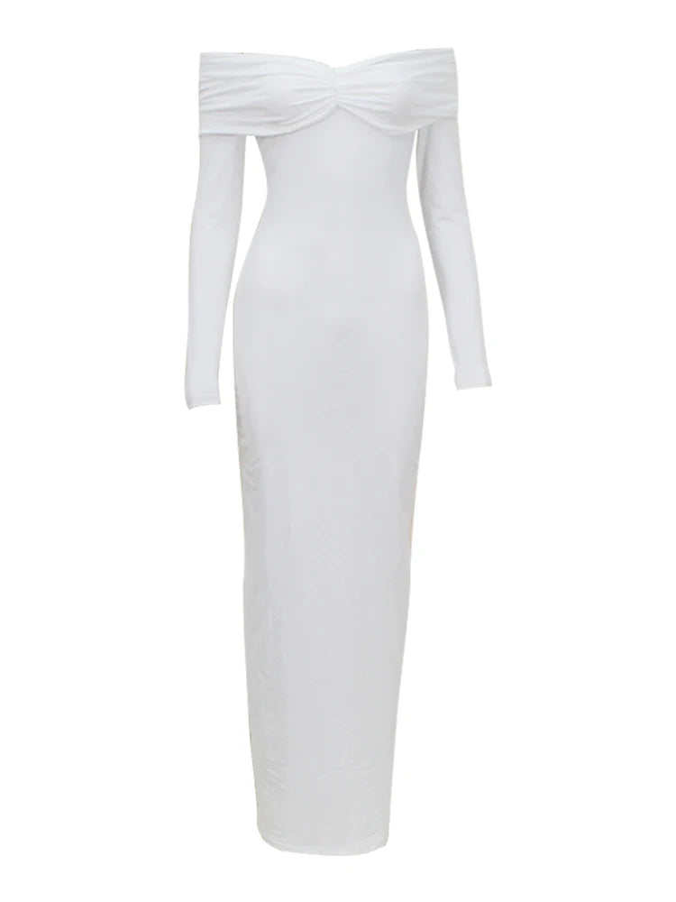 Elegant Solid Full Sleeve Bodycon Party Dress for Women - Image 30