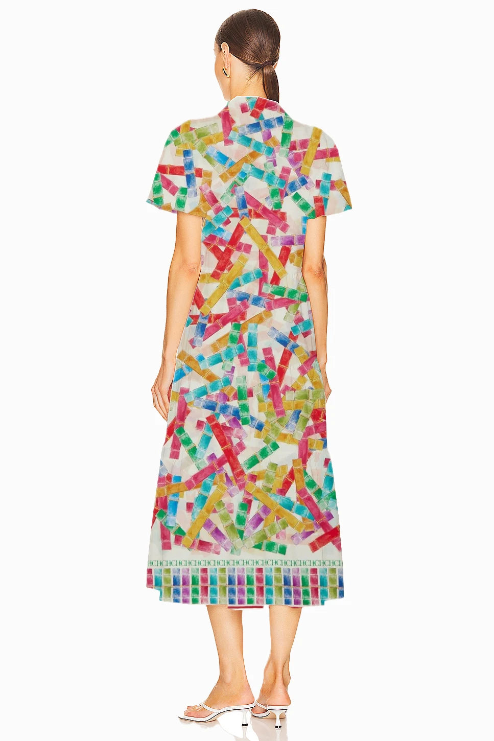 Elegant Versatile Long Dress with Colorful Tie-Up Design - Image 6