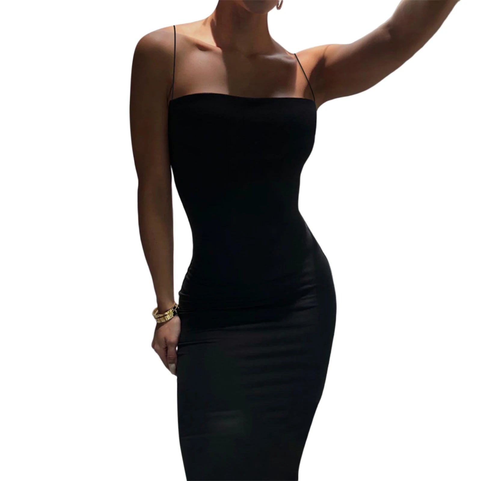 Summer Spaghetti Strap Bodycon Dress - Slim Fit & Backless - Image 13