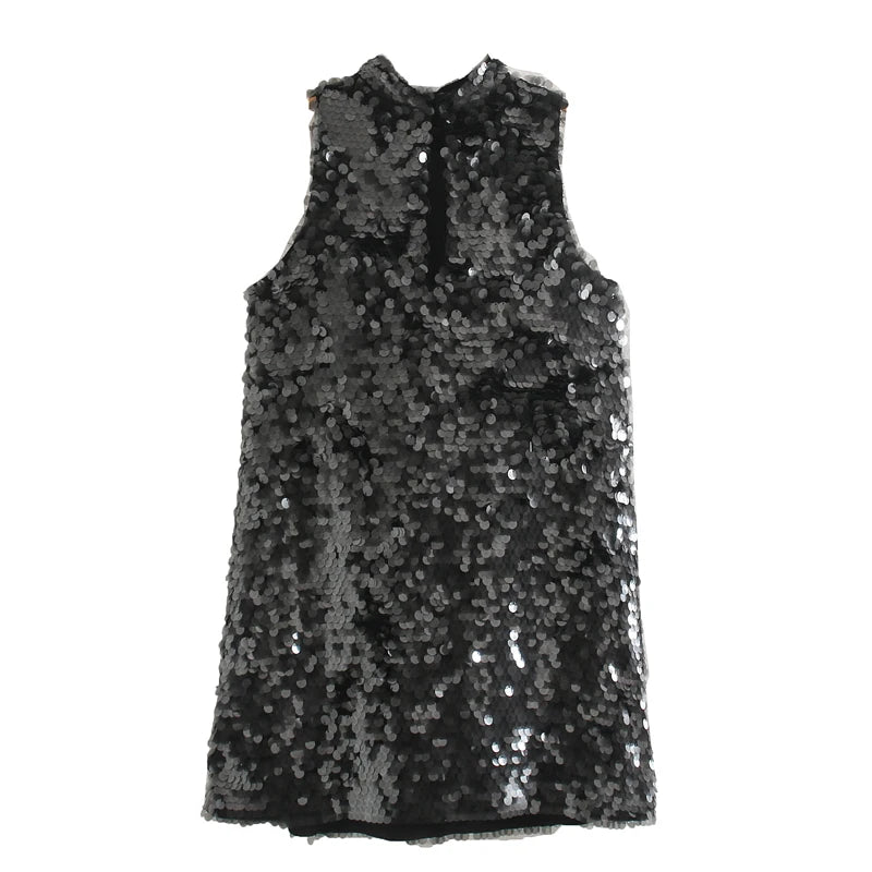 Stylish Pearl Bow Mini Dress for Nightclub Events - Image 3