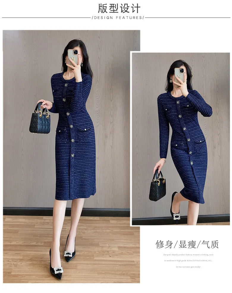 Chic Long Sleeve Striped Knitted Pullover for Women - Image 26