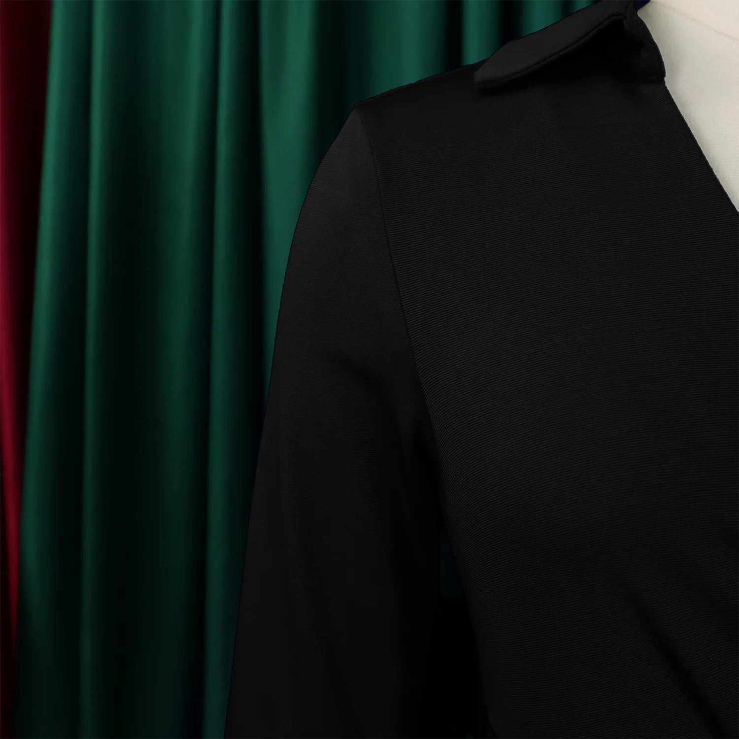 Chic Women's Autumn Lapel Solid Color Swing Dress - Image 43
