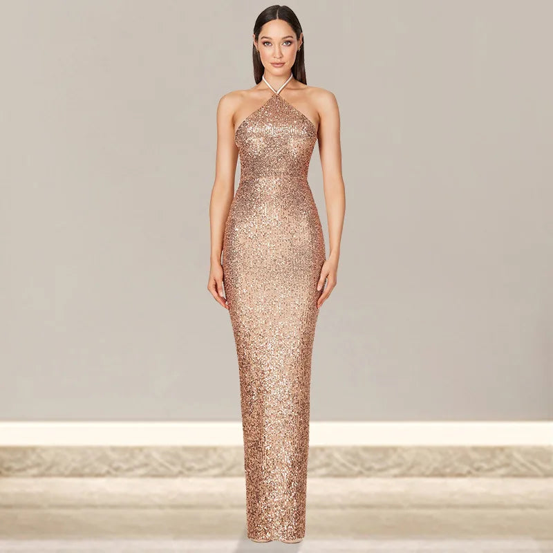 Elegant Sequin Long Dress for Weddings and Prom - Image 15