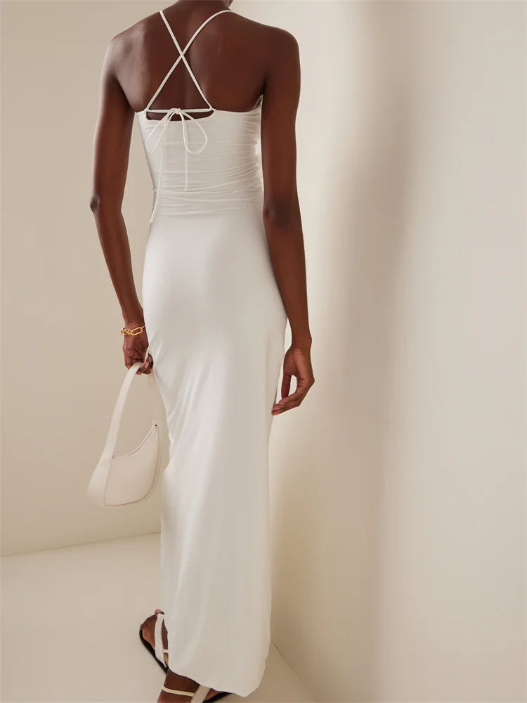 Elegant Off-Shoulder Hollow Out Floral Bodycon Dress - Image 3