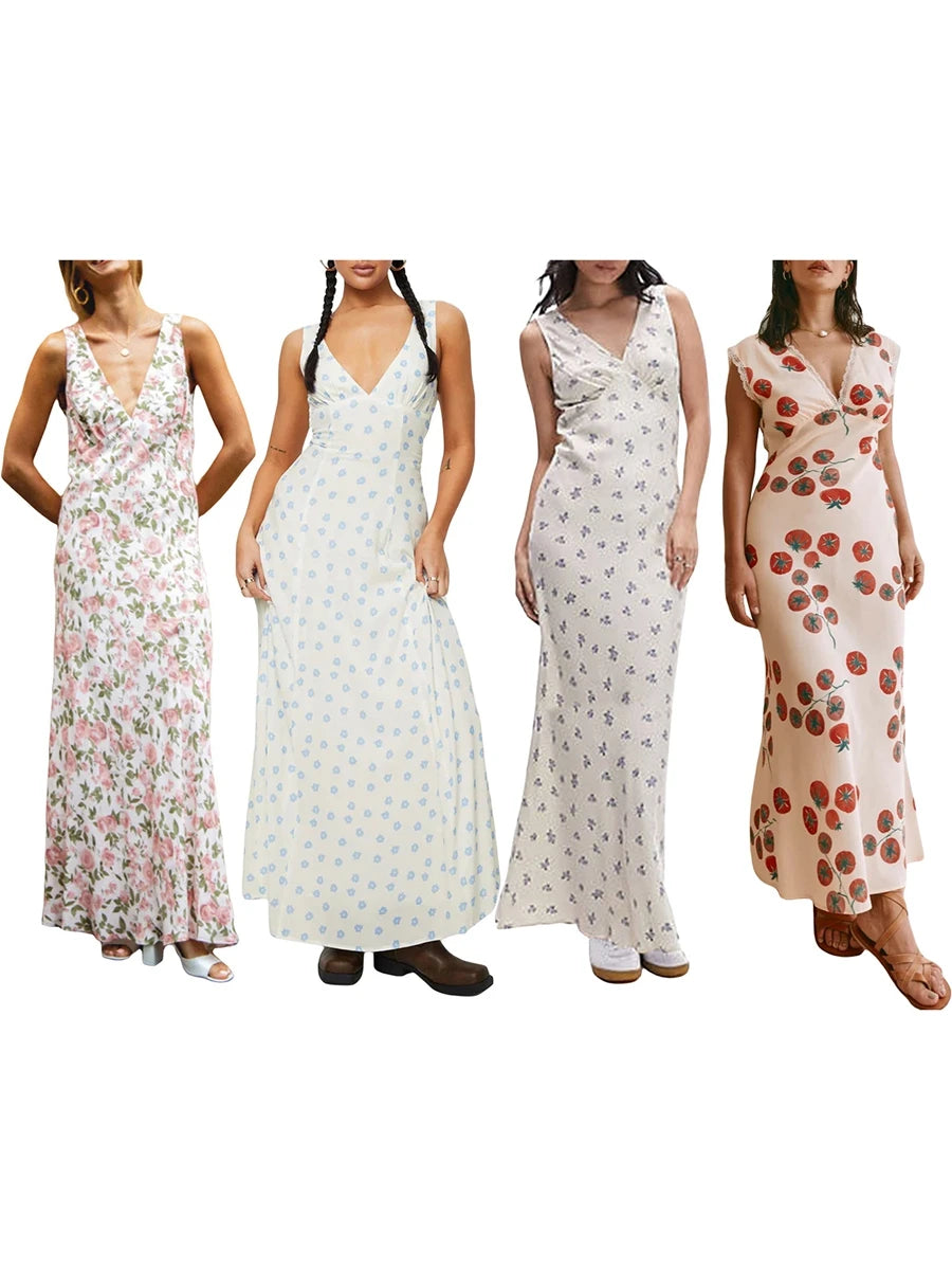 Floral Print Backless Summer Dress for Elegant Occasions - Image 12