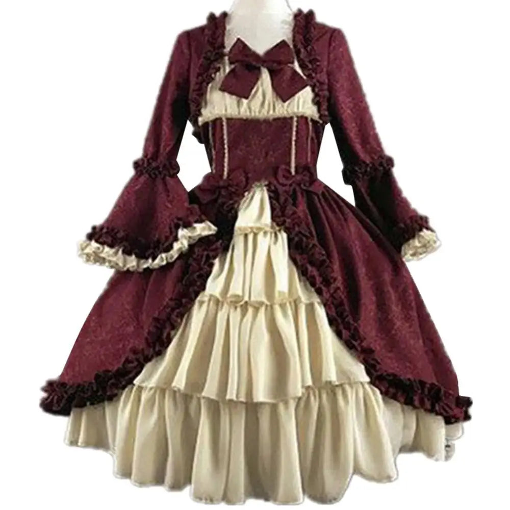 Chic Medieval Square Neck Black Lolita Party Dress - Image 4