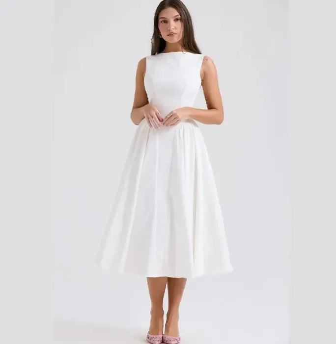 Summer Ruffle Suspender Dress with Square Neckline - Image 18