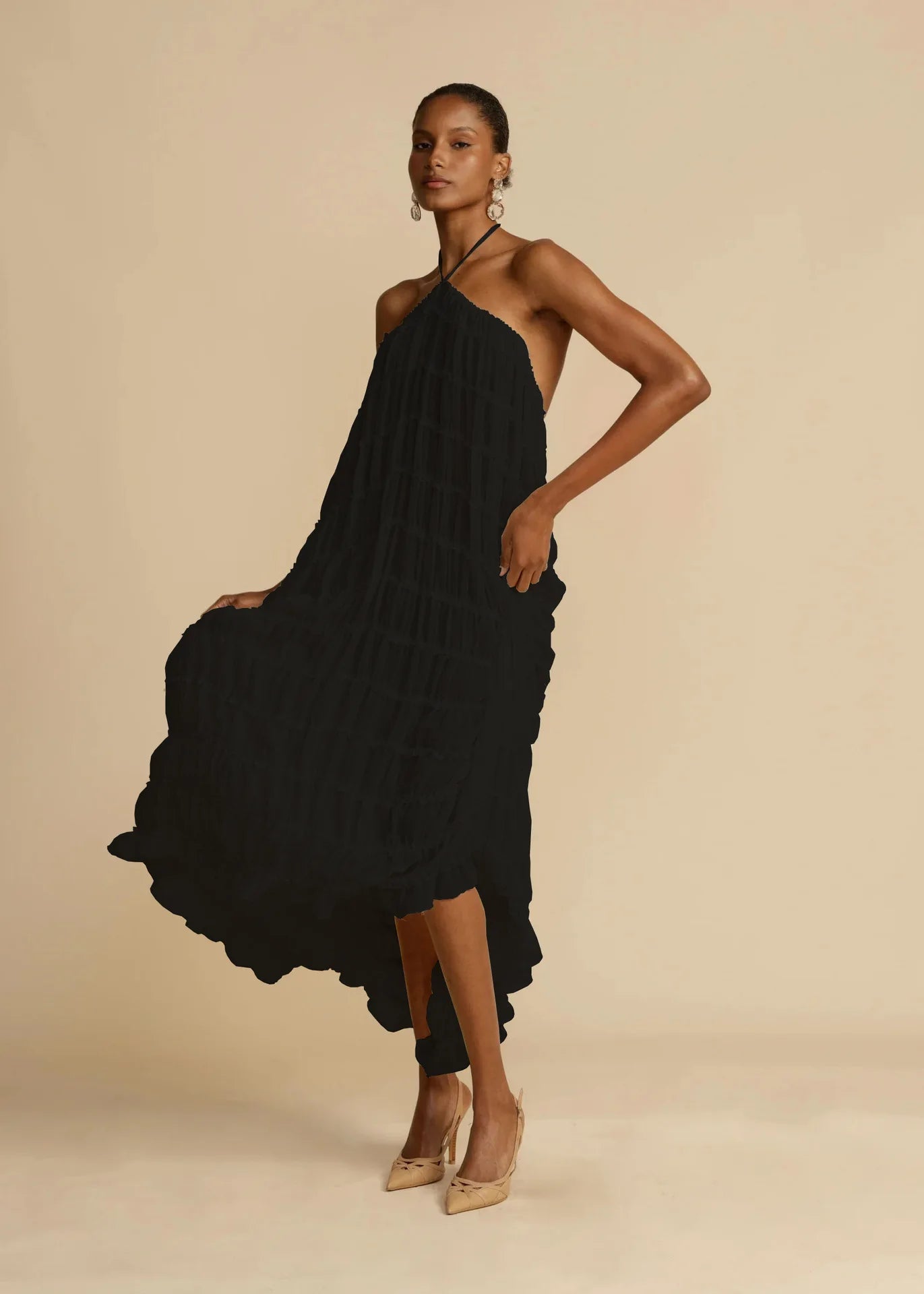 Sexy Backless Mesh Lace-Up Beach Maxi Dress - Image 4