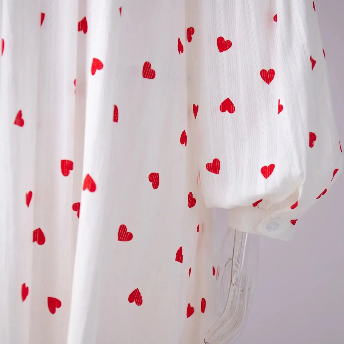 Women's Vintage A-Line Heart Print Cotton Summer Dress - Image 15