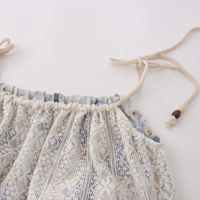 Summer French Style Lace Tassel Two-Piece Beach Dress - Image 11