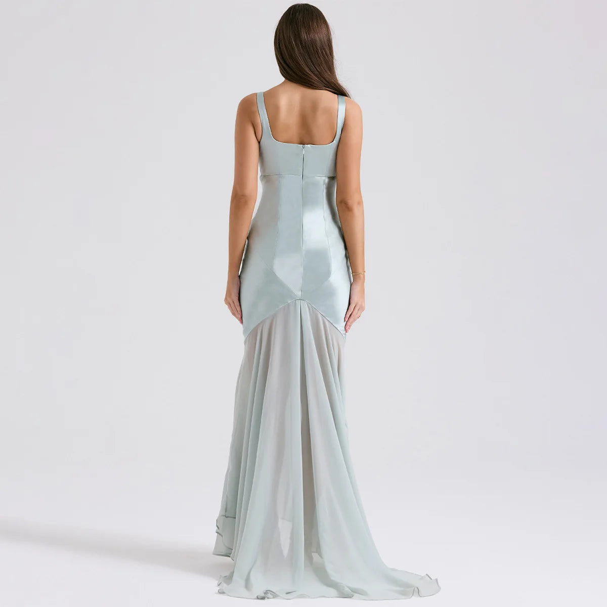Elegant Spring Chiffon Splicing Dress for Women - Image 15