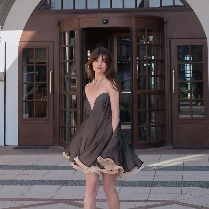 Chic Off-Shoulder Backless Mini Dress for Women - Image 13