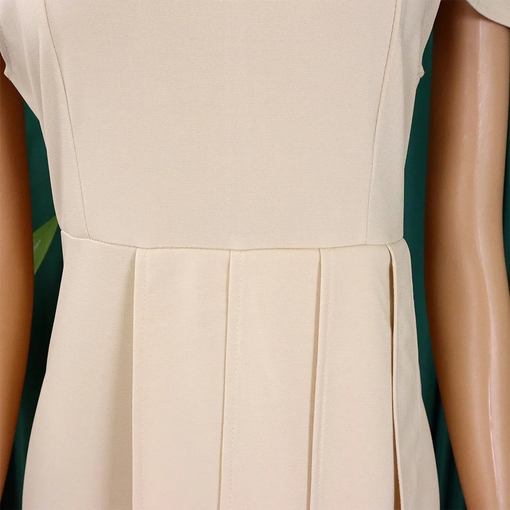 Elegant Solid Sheath Dress for Professional Women - Image 43