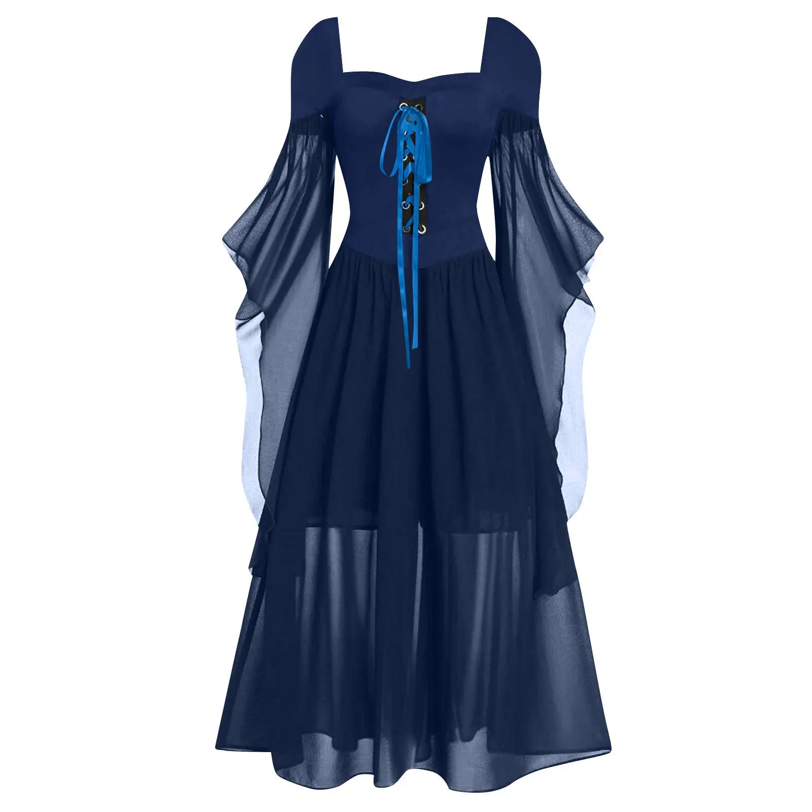 Gothic Off-Shoulder Halloween Witch Maxi Dress for Women - Image 11