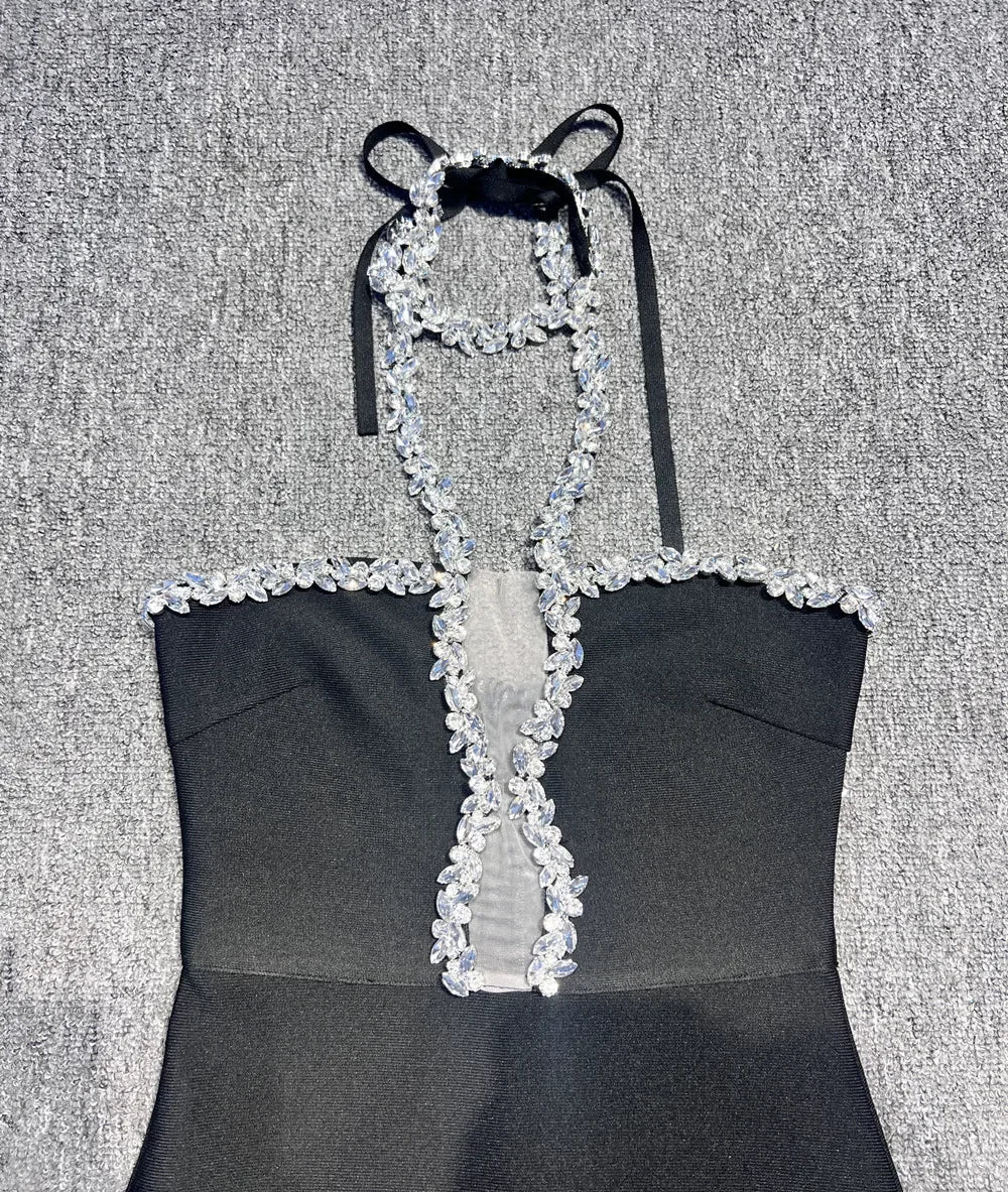 Elegant Black Strapless Bandage Dress for Autumn Events - Image 11