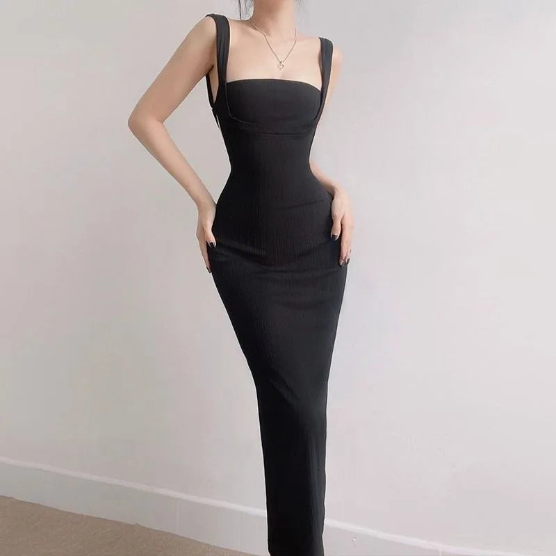 Elegant Backless Square Collar A-Line Party Dress for Women - Image 5