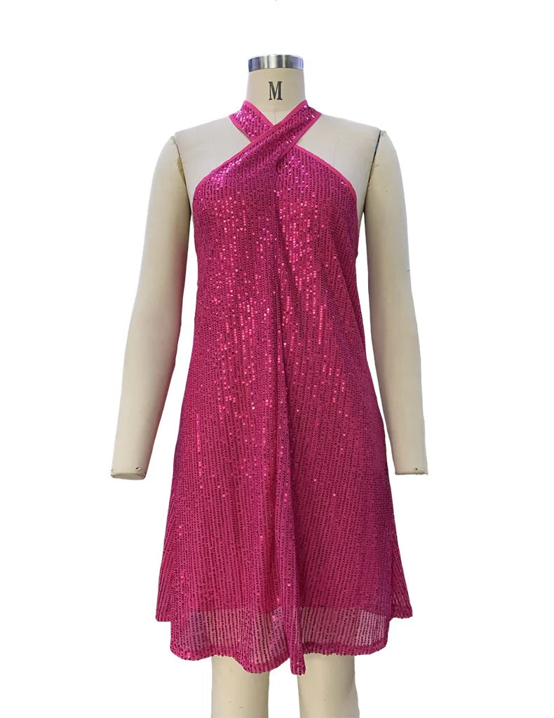 Summer Off-the-Shoulder Sequined Dress for Women - Image 3