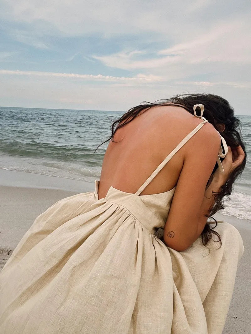 Elegant Backless V-Neck Maxi Dress for Women - Image 21