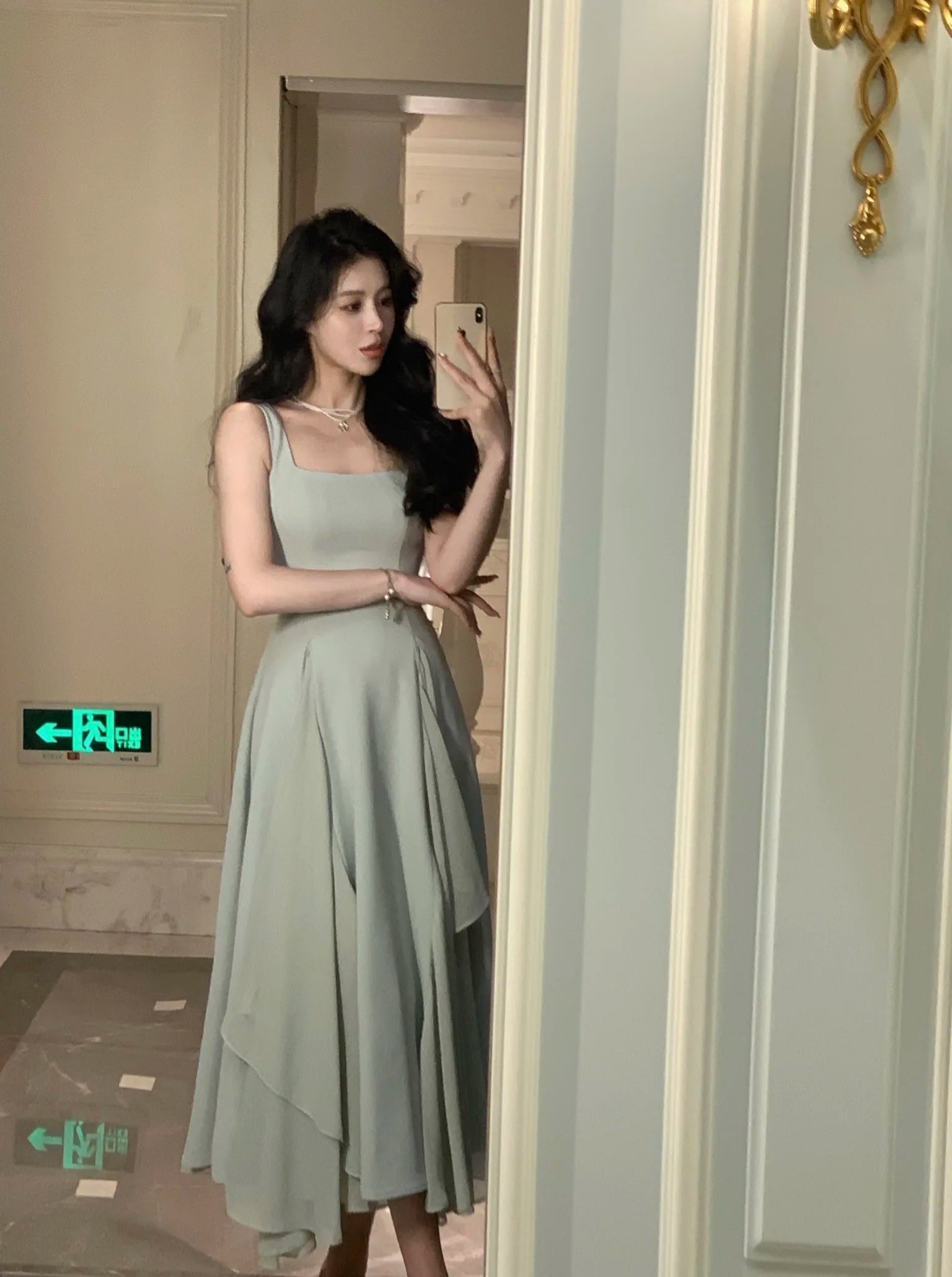 Elegant White Midi Dress with Ruffles for Summer Parties - Image 16