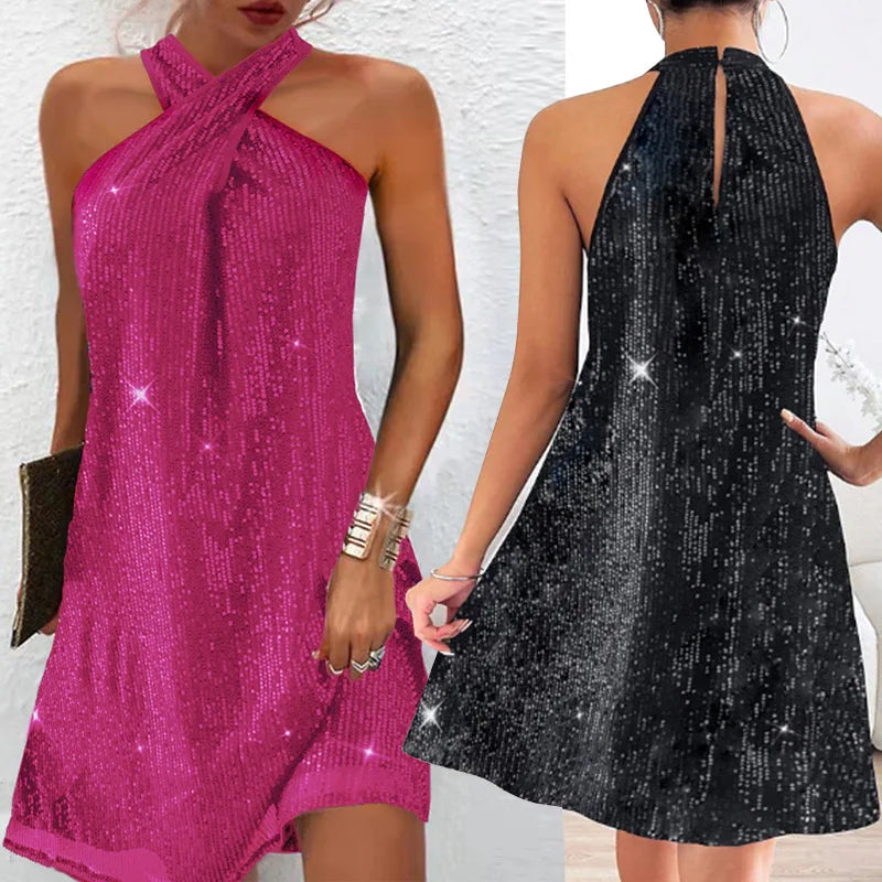 Summer Off-the-Shoulder Sequined Dress for Women - Image 6