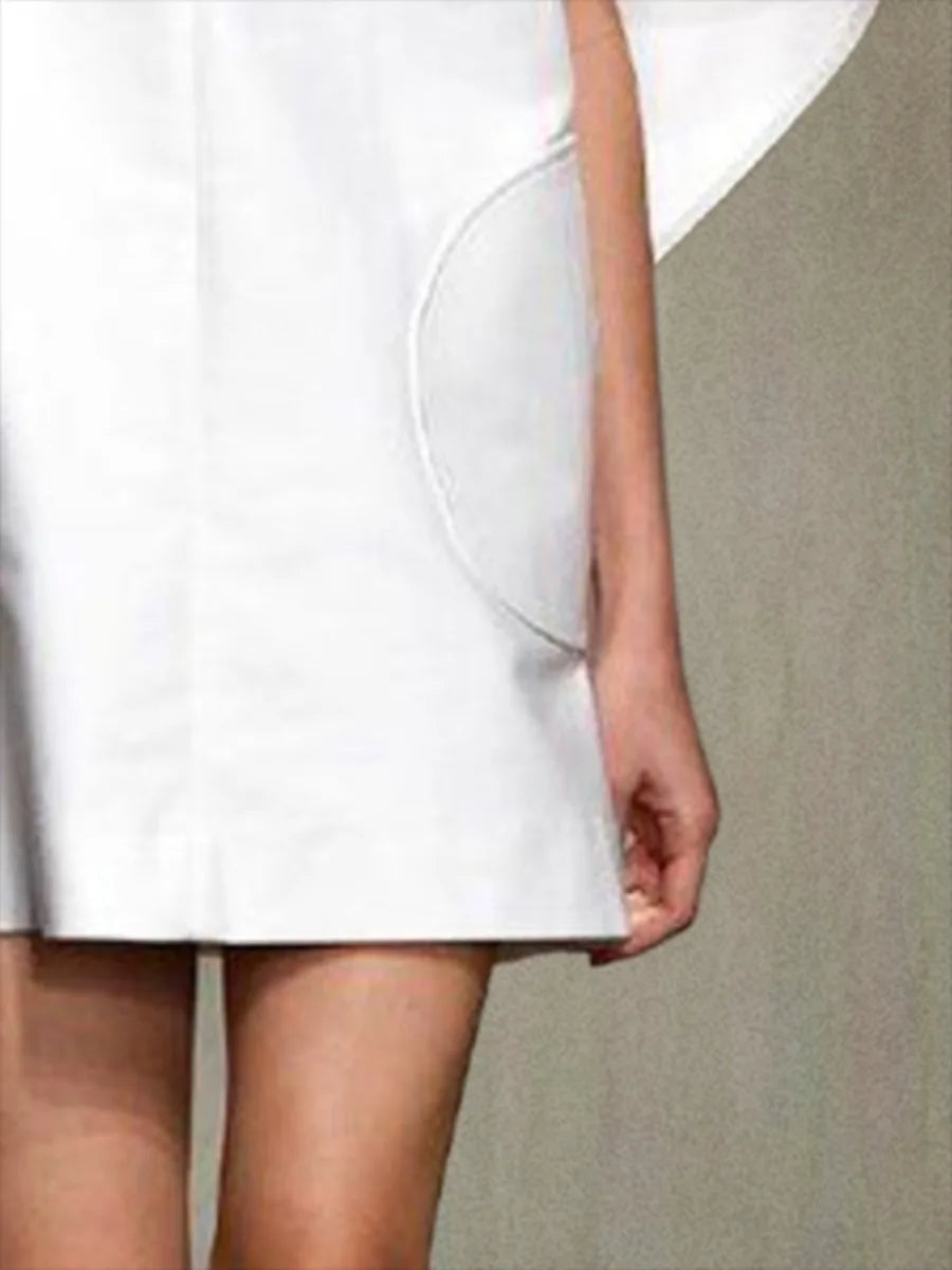 Stylish Summer Mini Dress with Deep V-Neck & Half Sleeves - Image 8