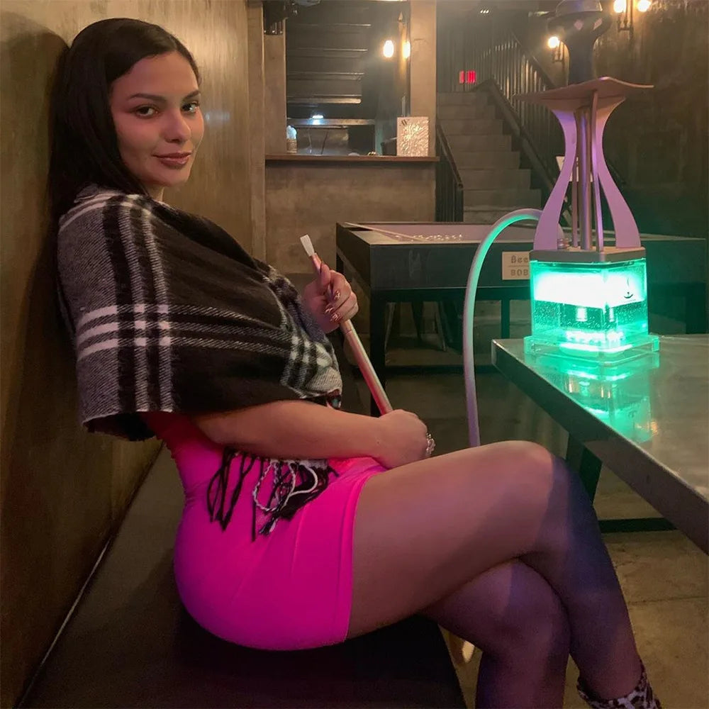 Pink Off-Shoulder Bodycon Mini Dress for Club Parties - Image 24